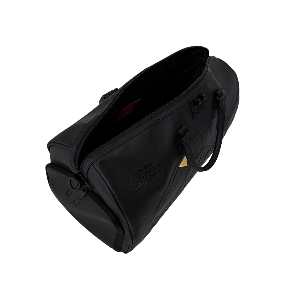 Sprayground Blacked Out Embossed Gold Tooth Duffle