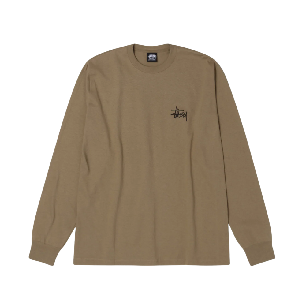 Basic Stussy LS tee olive front