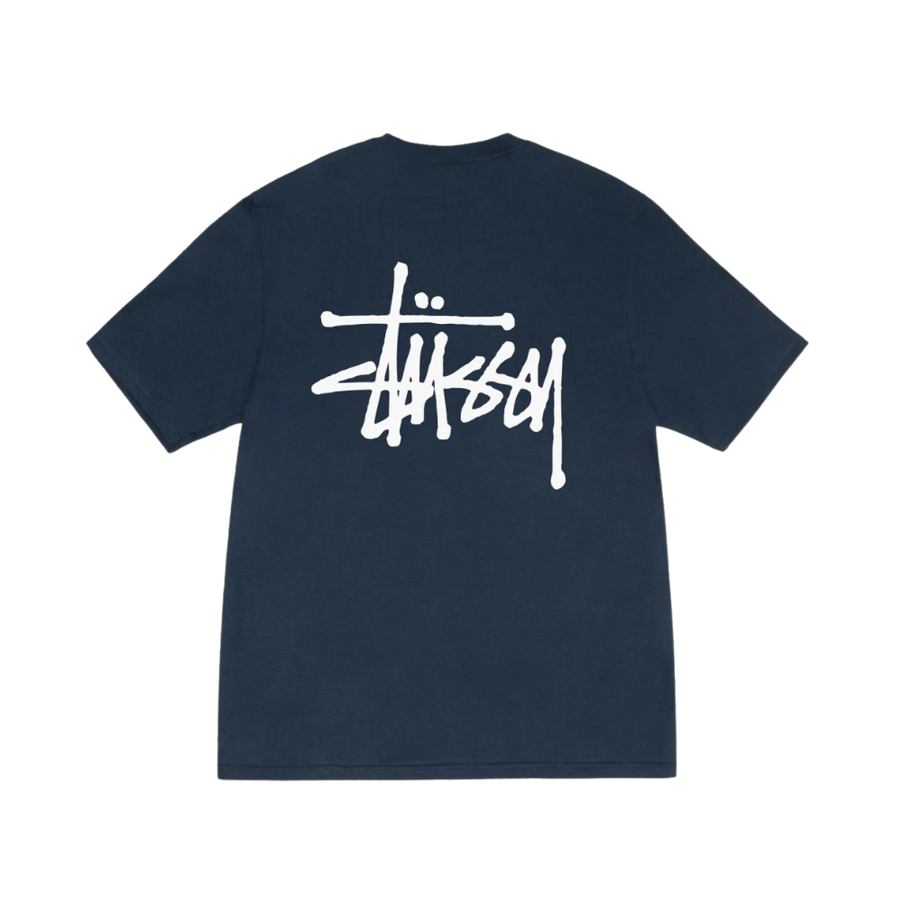 Basic stussy tee Navy back