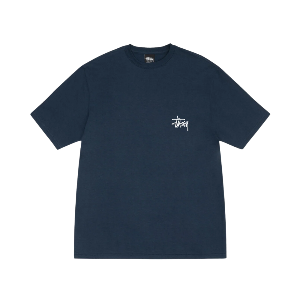 Basic stussy tee Navy front