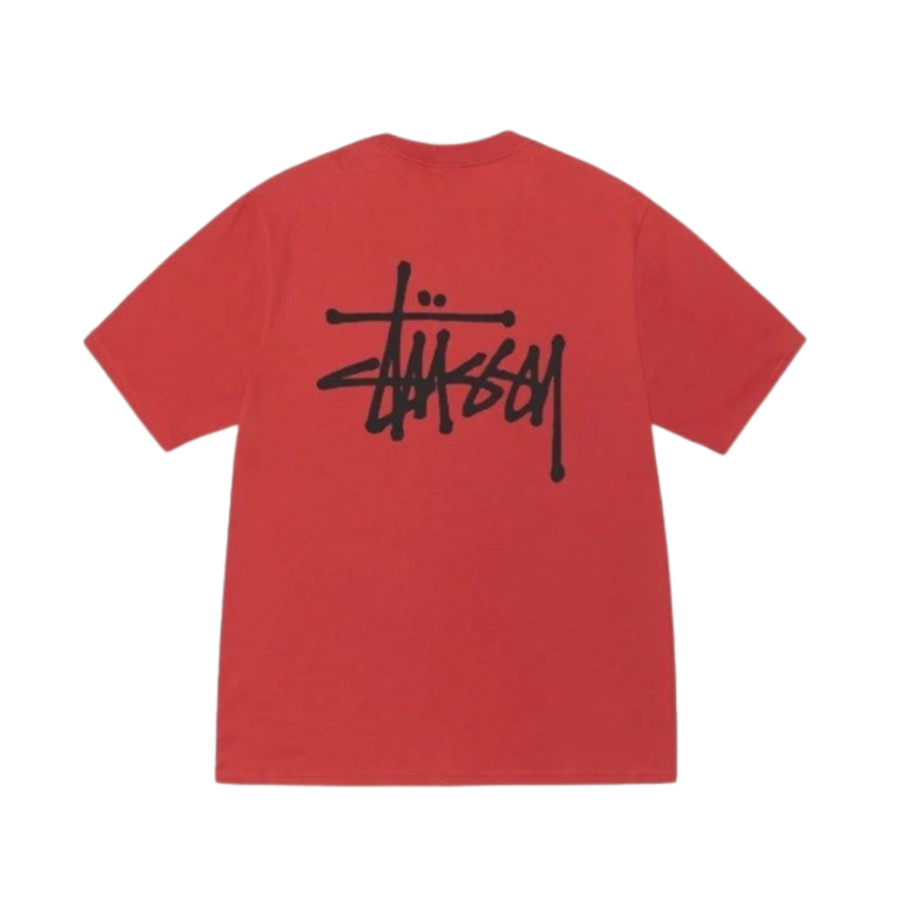 Basic stussy tee cayenne back