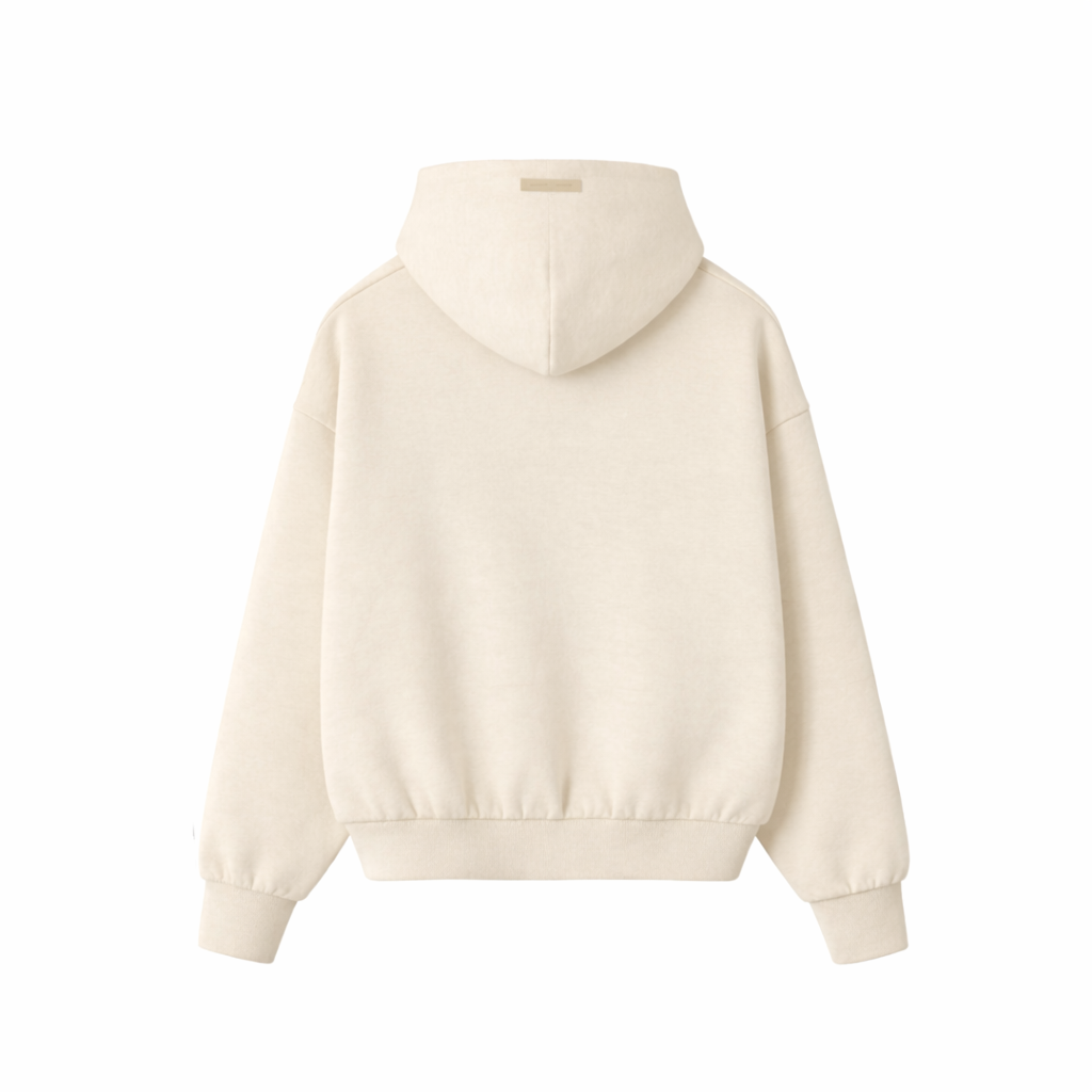 Fear of God Essentials Embossed Essentials Classic Hoodie in Fleece White/Grey