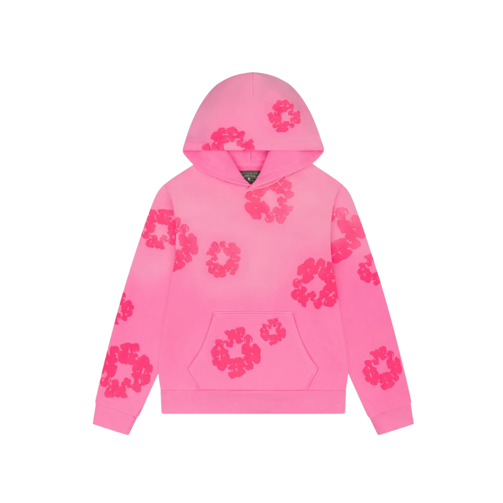 Denim Tears Cotton Wreath Pink Hoodie Monochrome