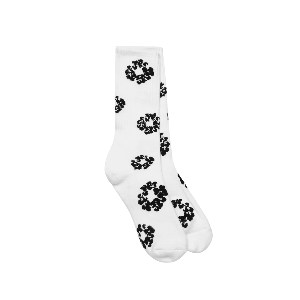 Denim Tears Cotton Wreath Socks White