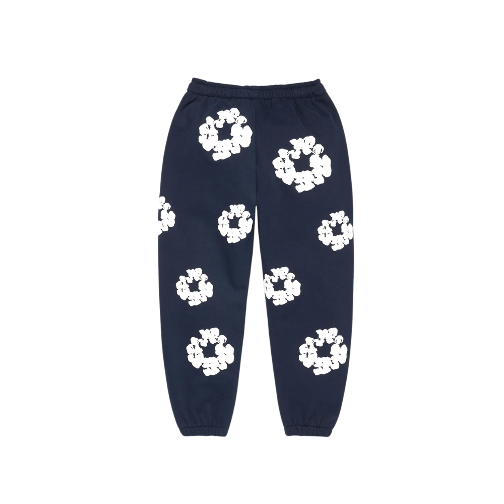 Denim Tears Kids Cotton Wreath Sweatpants Navy