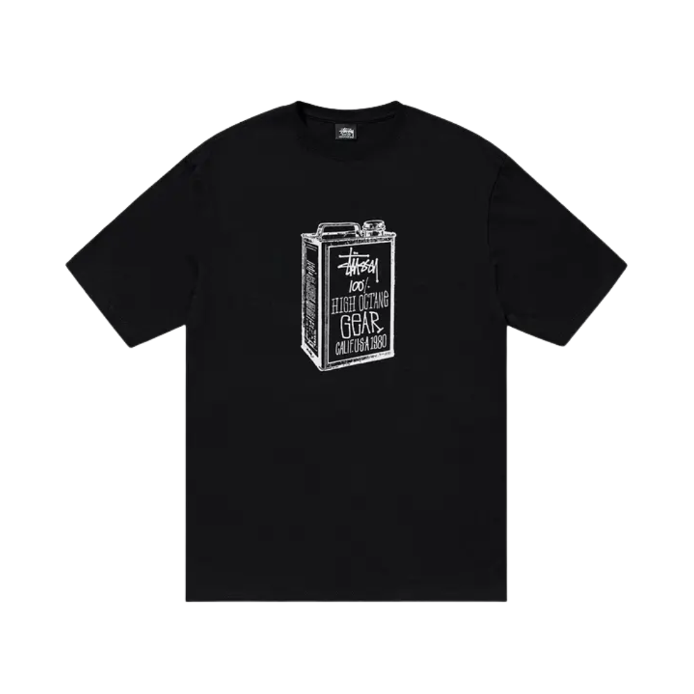 Stussyhighoctaneteeblackfrontview
